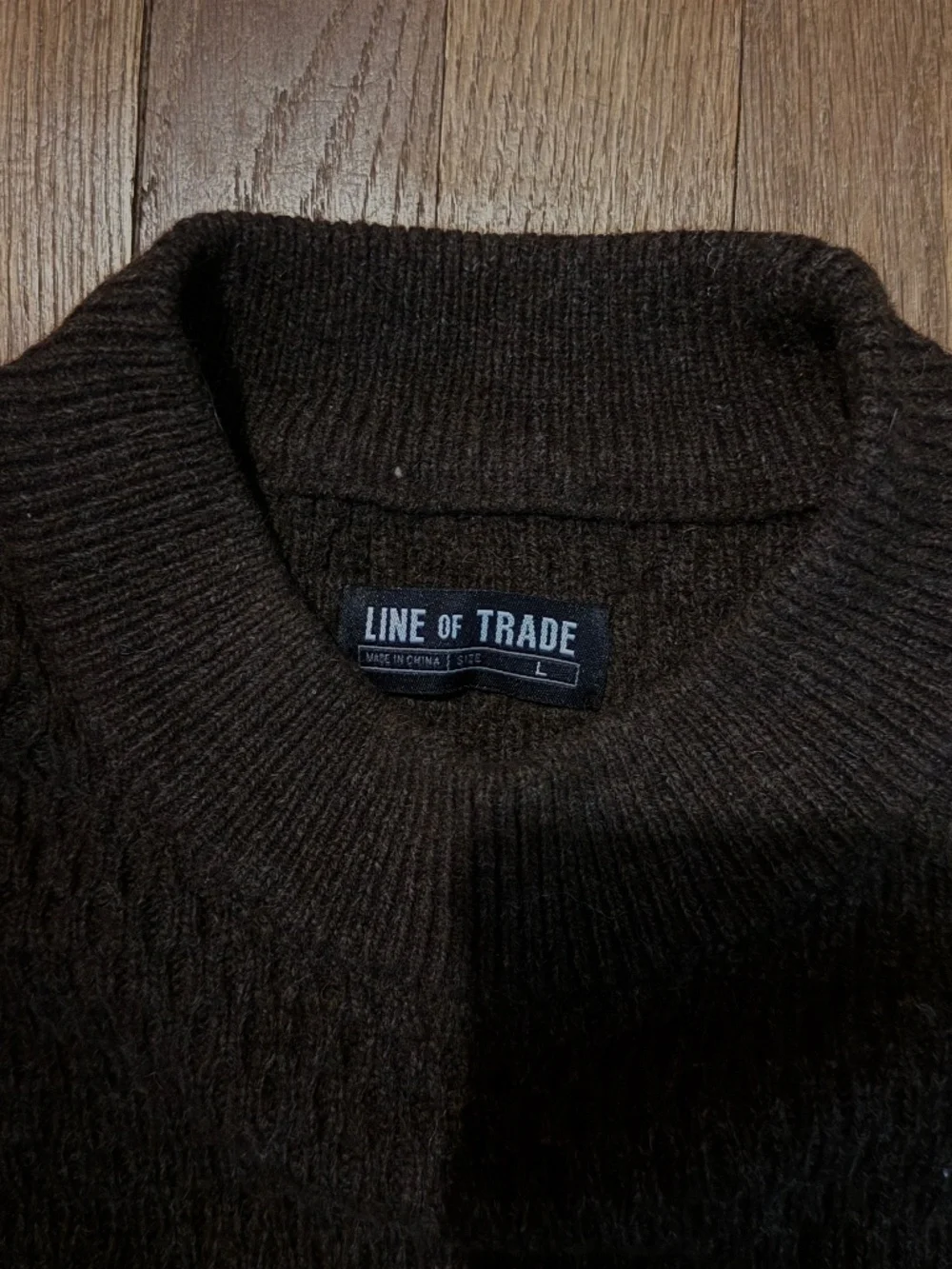 Line of Trade Mens Crew Sweater - Brown - Size L